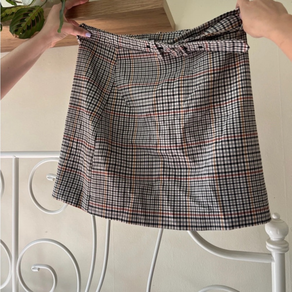 Mango Plaid Skirt